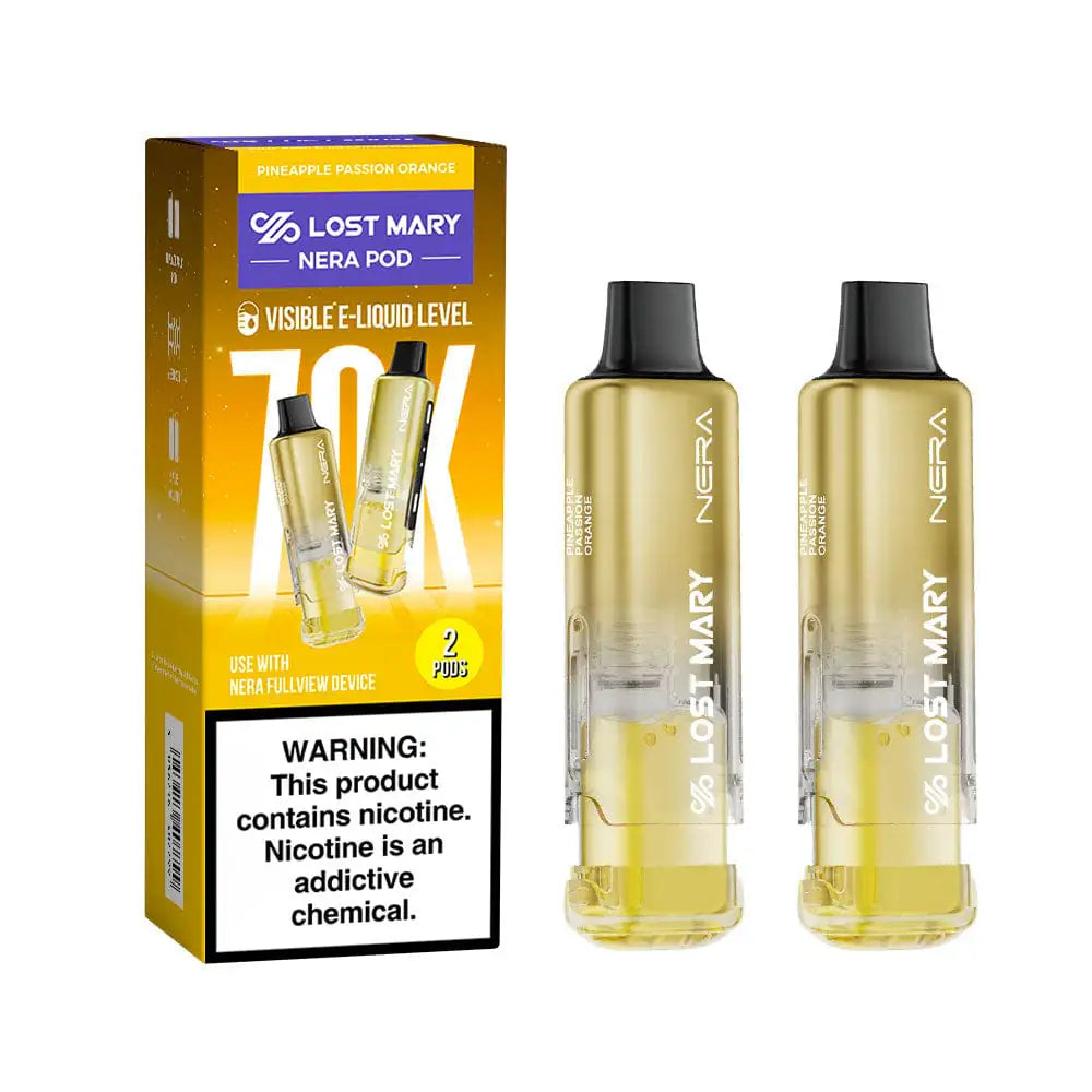 Pineapple Passion Orange - Lost Mary Nera Fullview 70k Disposable Vape Pod JellyPuffs