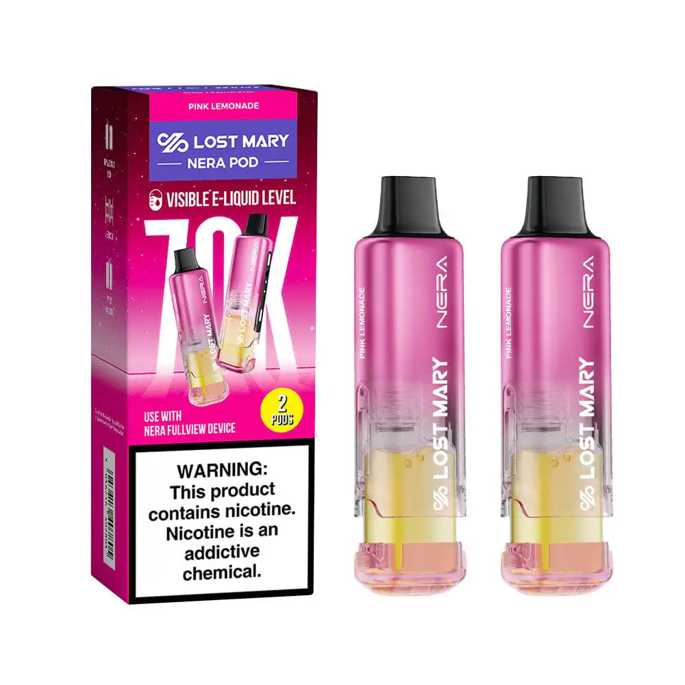 Pink Lemonade - Lost Mary Nera Fullview 70k Disposable Vape Pod JellyPuffs