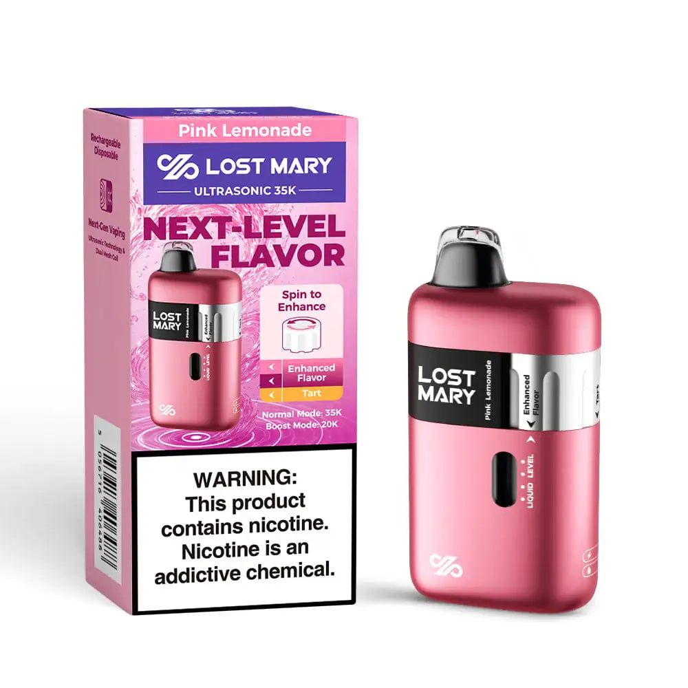 Pink Lemonade - Lost Mary Ultrasonic 35k Disposable Vape JellyPuffs