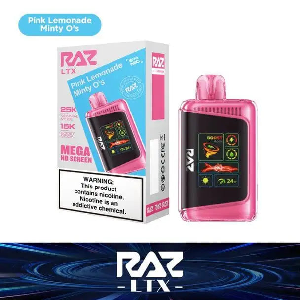 Pink Lemonade Minty O's - RAZ LTX DC25000 Disposable Vape JellyPuffs