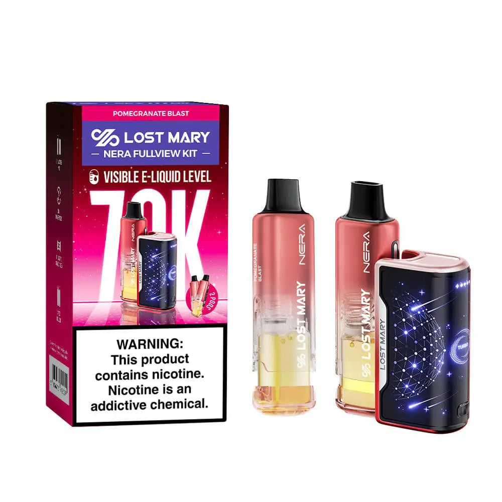 Pomegranate Blast - Lost Mary Nera Fullview 70k Disposable Vape Kit JellyPuffs