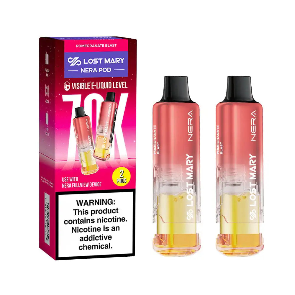 Pomegranate Blast - Lost Mary Nera Fullview 70k Disposable Vape Pod JellyPuffs