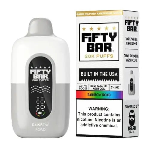 Rainbow Road - Fifty Bar 20K Disposable Vape JellyPuffs