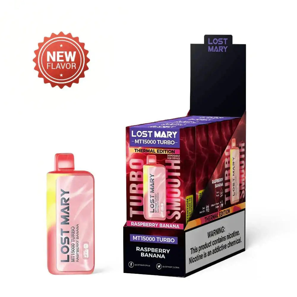 Raspberry Banana - Lost Mary MT15000 Turbo Disposable Vape JellyPuffs