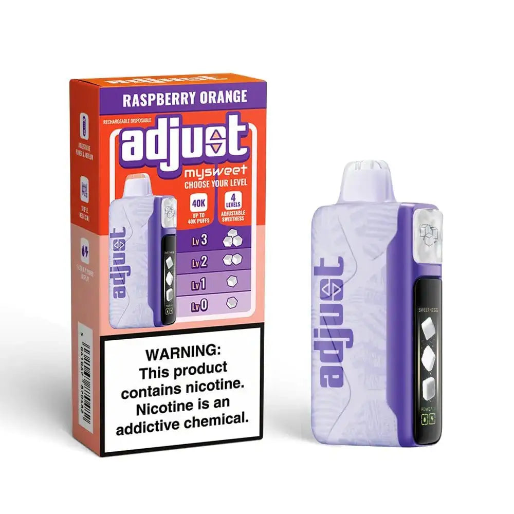 Raspberry Orange - Adjust MySweet 40K Disposable Vape JellyPuffs