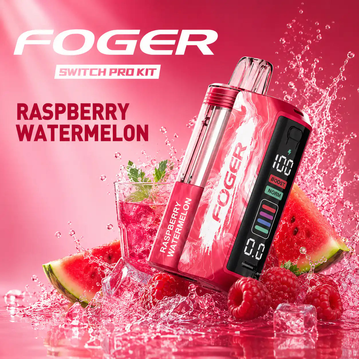 Raspberry Watermelon - Foger Switch Pro 30K Disposable Kit JellyPuffs