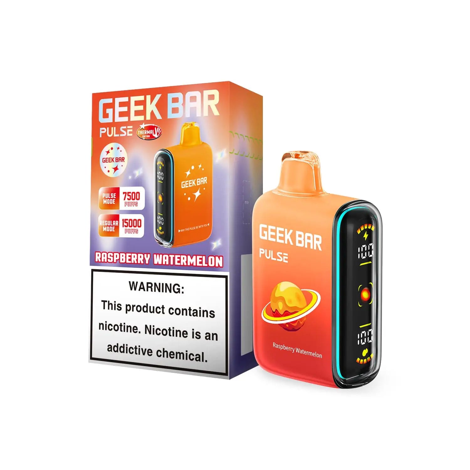 Raspberry Watermelon - Geek Bar Pulse 15k Disposable Vape JellyPuffs