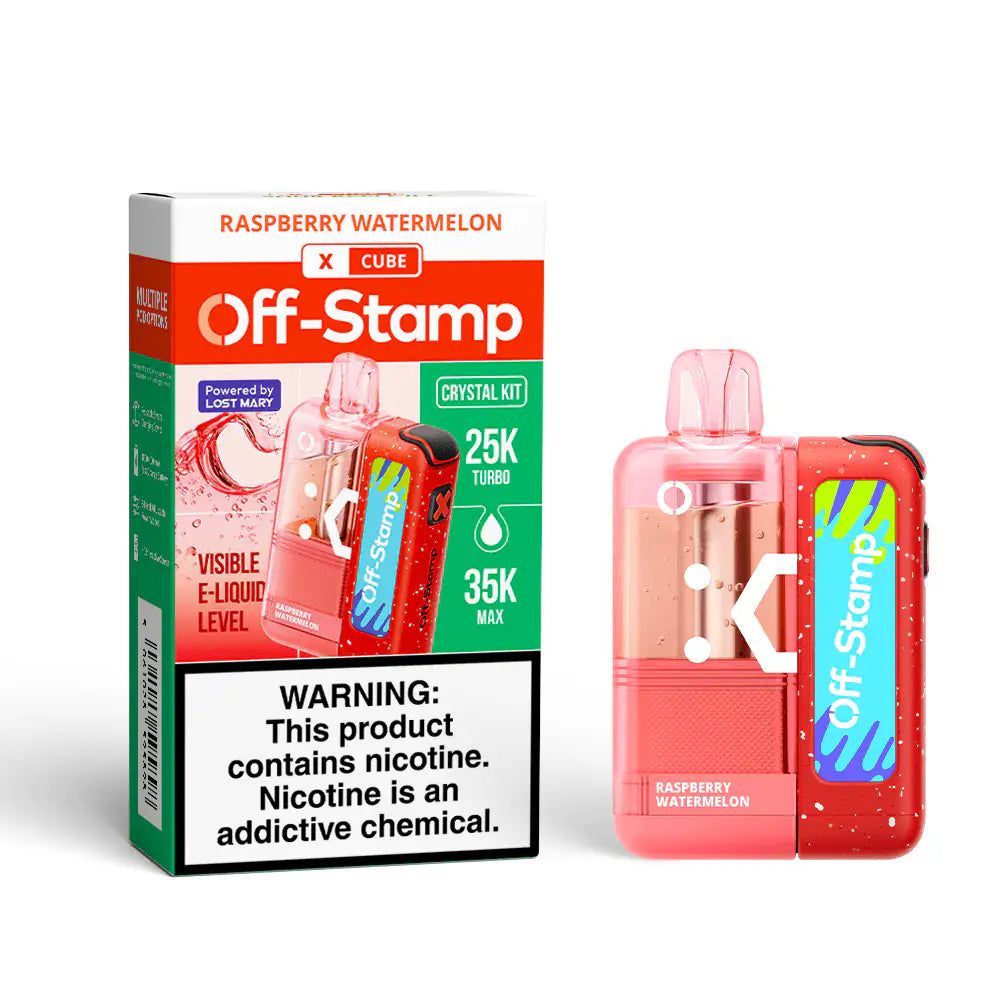 Raspberry Watermelon - Off-Stamp X-Cube Crystal 35k Disposable Kit JellyPuffs