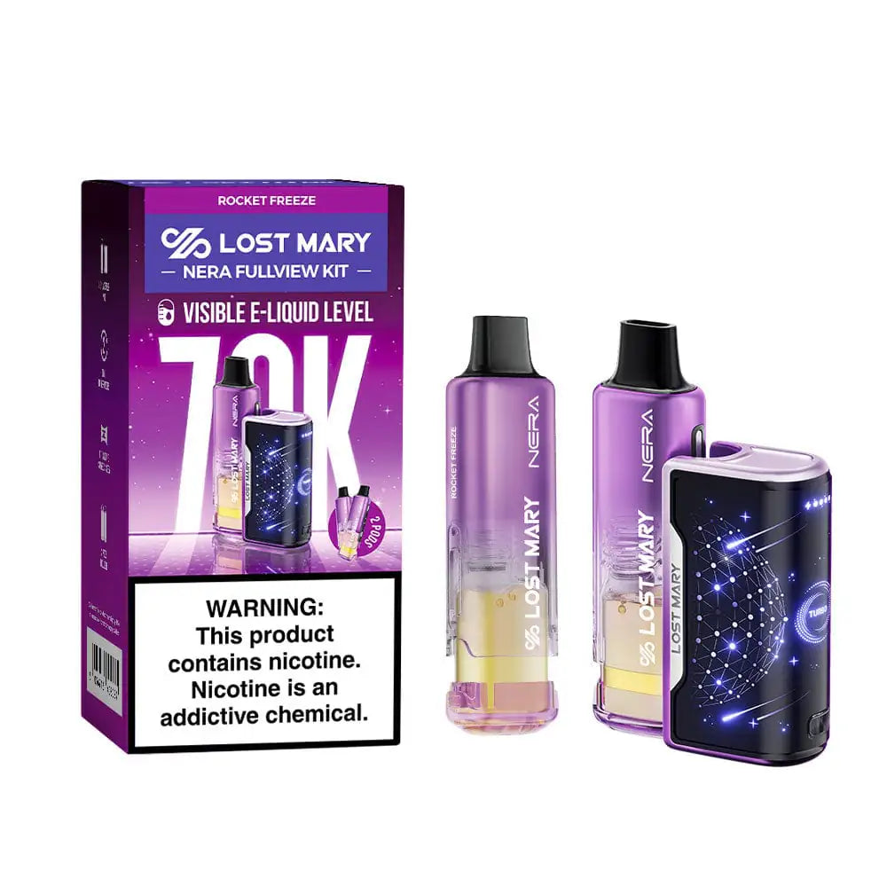 Rocket Freeze - Lost Mary Nera Fullview 70k Disposable Vape Kit JellyPuffs