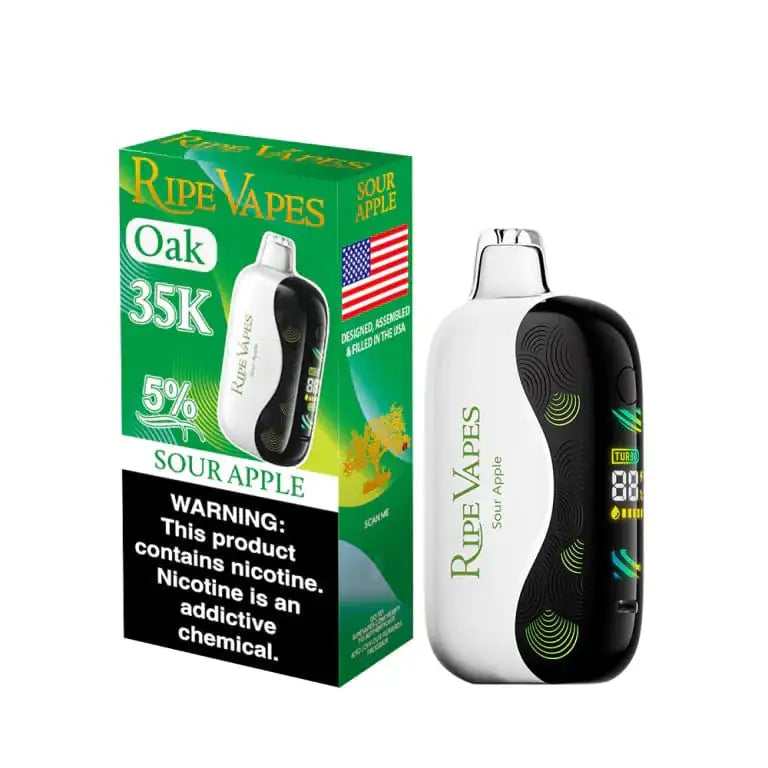 Sour Apple - Ripe Vapes Oak 35k Disposable JellyPuffs