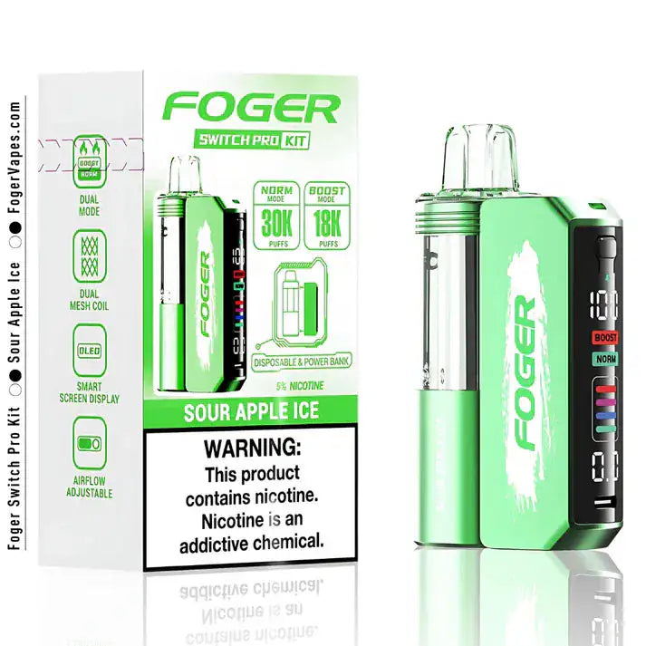 Sour Apple Ice - Foger Switch Pro 30K Disposable Kit JellyPuffs