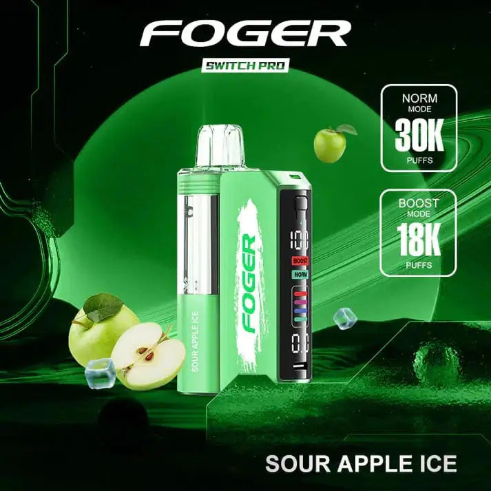 foger sour apple ice vape Sour Apple Ice – Foger Switch Pro 30K Disposable Kit $19.99 – JellyPuffs