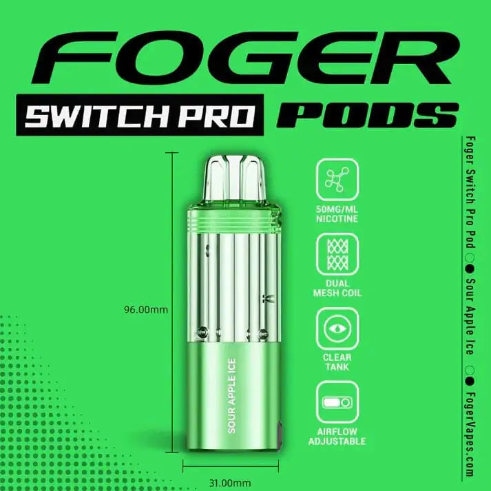 Sour Apple Ice - Foger Switch Pro 30K Disposable Pod JellyPuffs