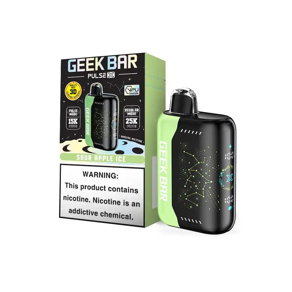 Sour Apple Ice - Geek Bar Pulse X 25K Disposable Vape JellyPuffs