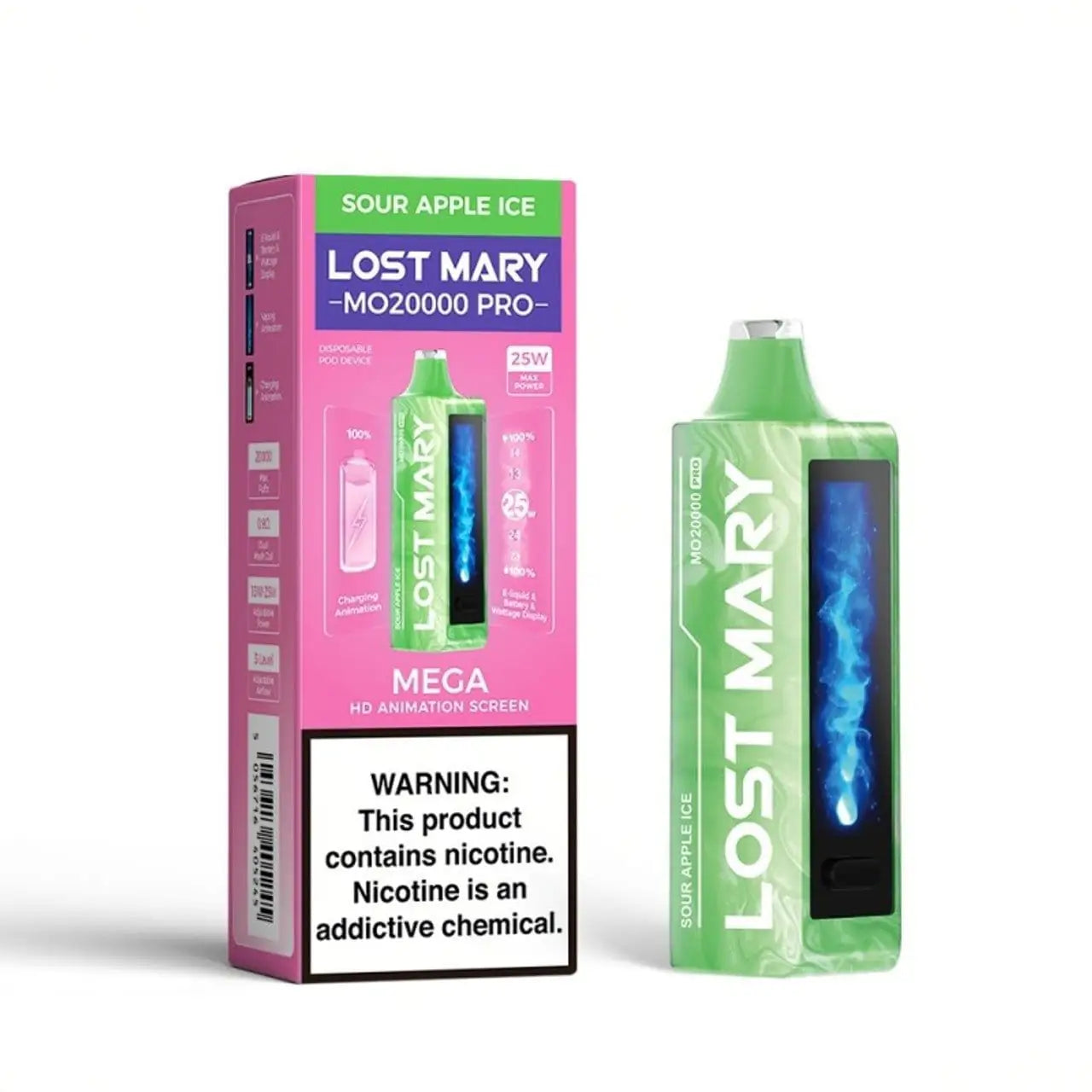 Sour Apple Ice - Lost Mary MO20000 Pro Disposable JellyPuffs