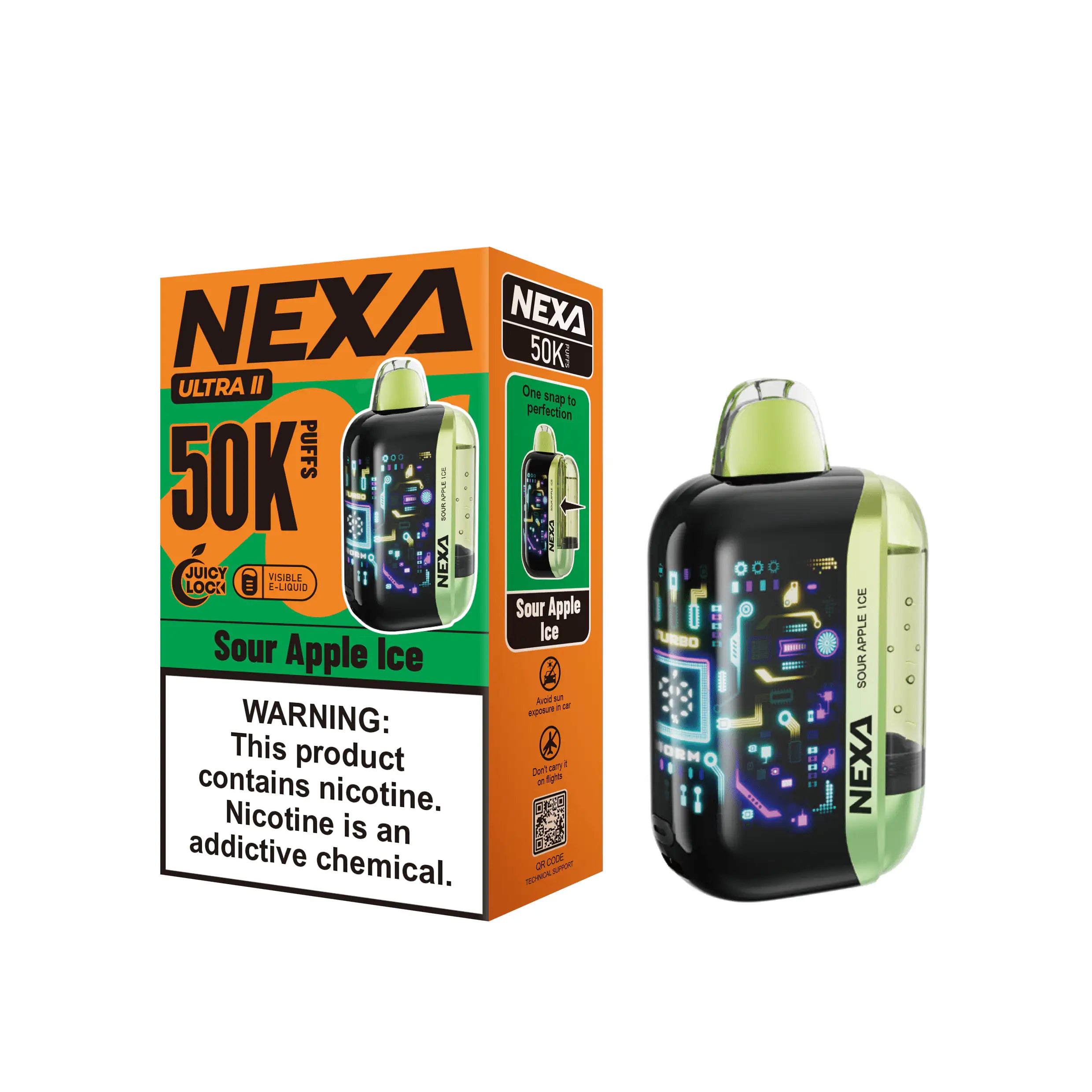 Sour Apple Ice - NEXA Ultra II 50K Disposable Vape JellyPuffs