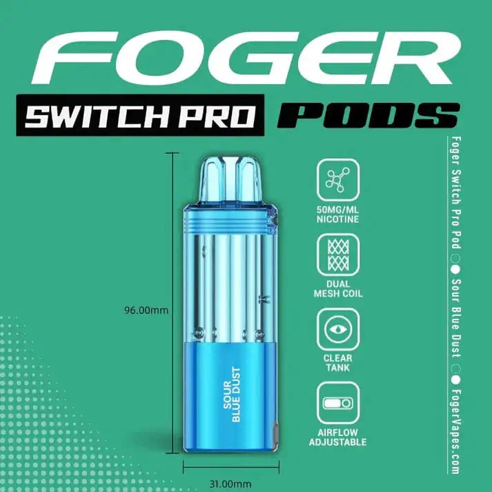 Sour Blue Dust - Foger Switch Pro 30K Disposable Pod JellyPuffs