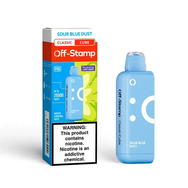 Sour Blue Dust - Off-Stamp Classic Cube 25K Disposable Pod JellyPuffs