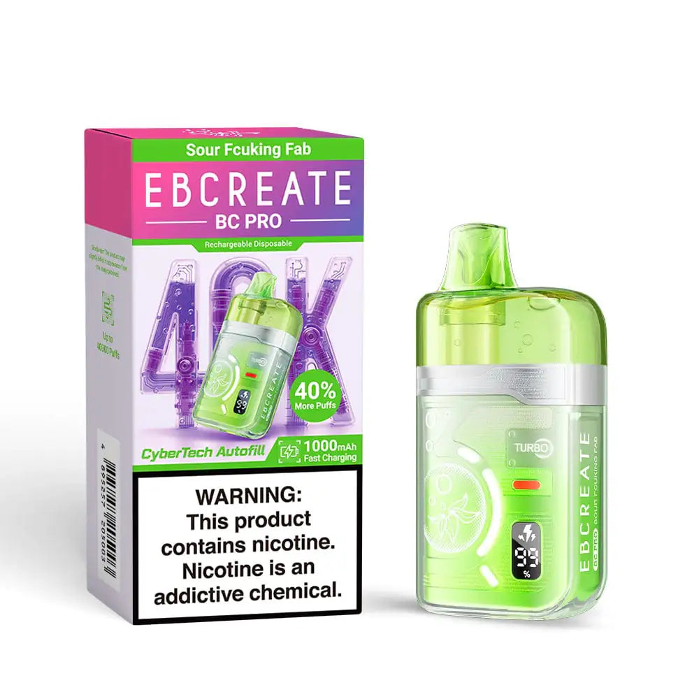 Sour Fcuking Fab - EBCREATE BC Pro 40K Disposable Vape JellyPuffs