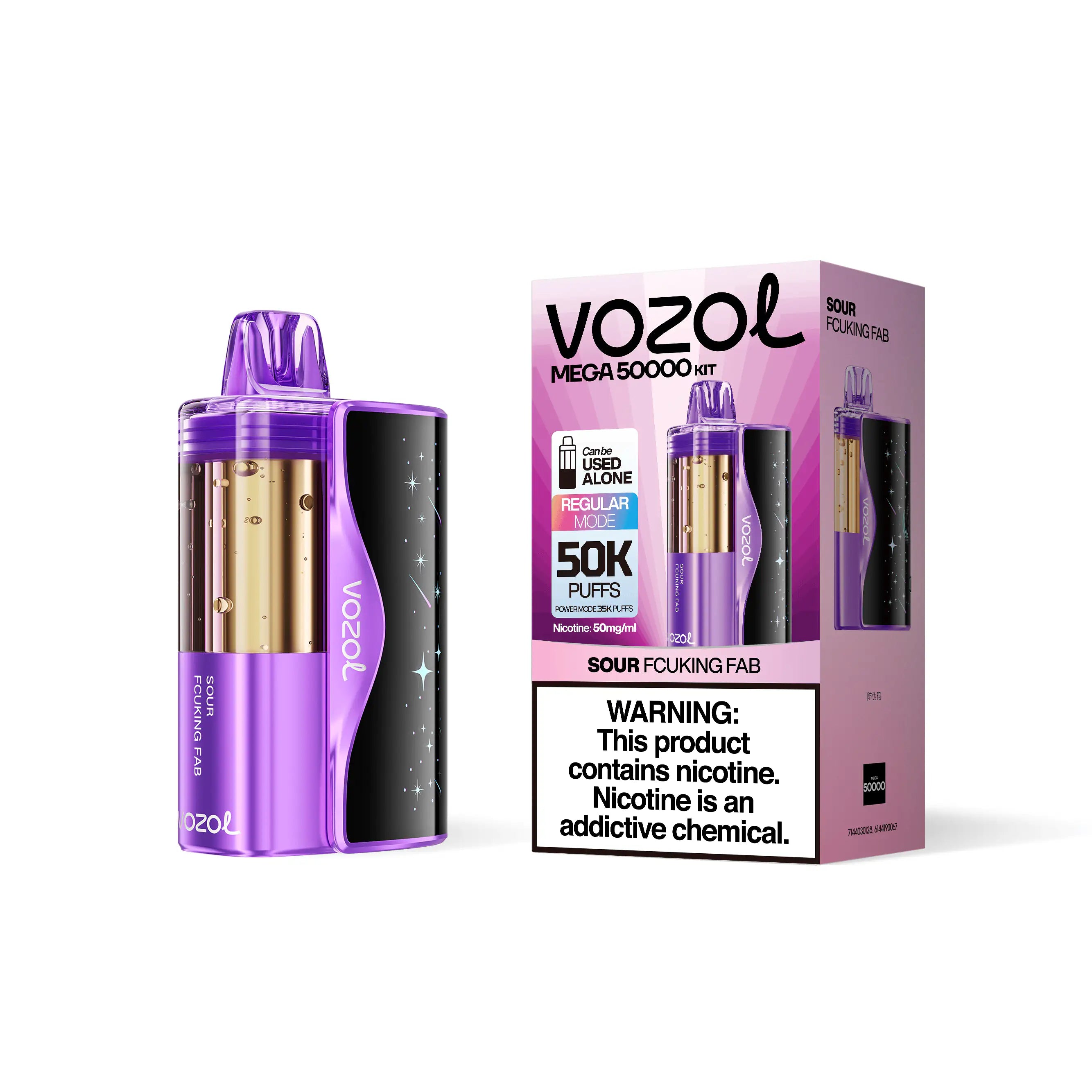 Sour Fcuking Fab - Vozol Mega 50k Disposable Vape Kit JellyPuffs
