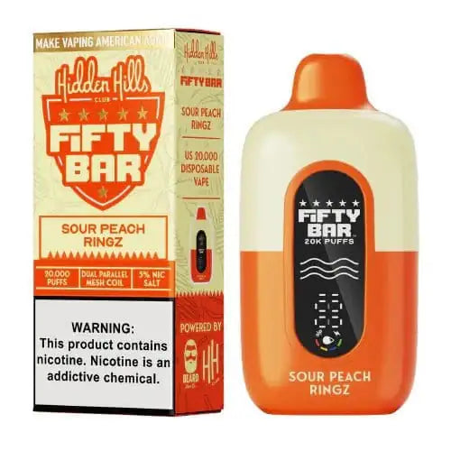 Sour Peach Ringz - Fifty Bar 20K Disposable Vape JellyPuffs