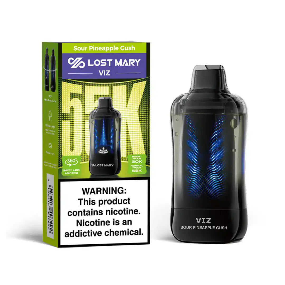 Sour Pineapple Gush - Lost Mary VIZ 55k Disposable Vape JellyPuffs