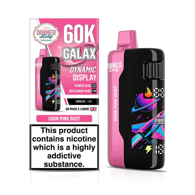 Sour Pink Dust - Dinner Lady Galax 60k Disposable Vape JellyPuffs