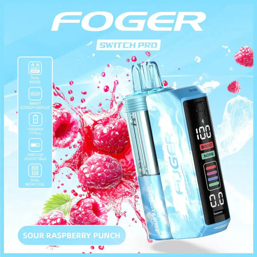 Sour Raspberry Punch - Foger Switch Pro 30K Disposable Kit JellyPuffs