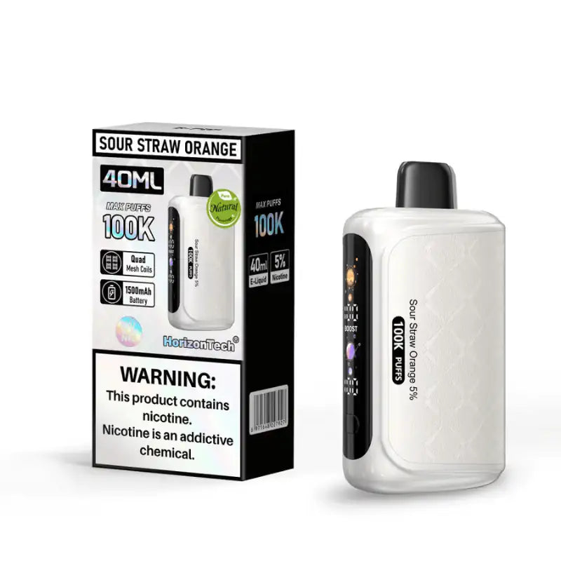 Sour Straw Orange - HorizonTech 100k Disposable Vape JellyPuffs