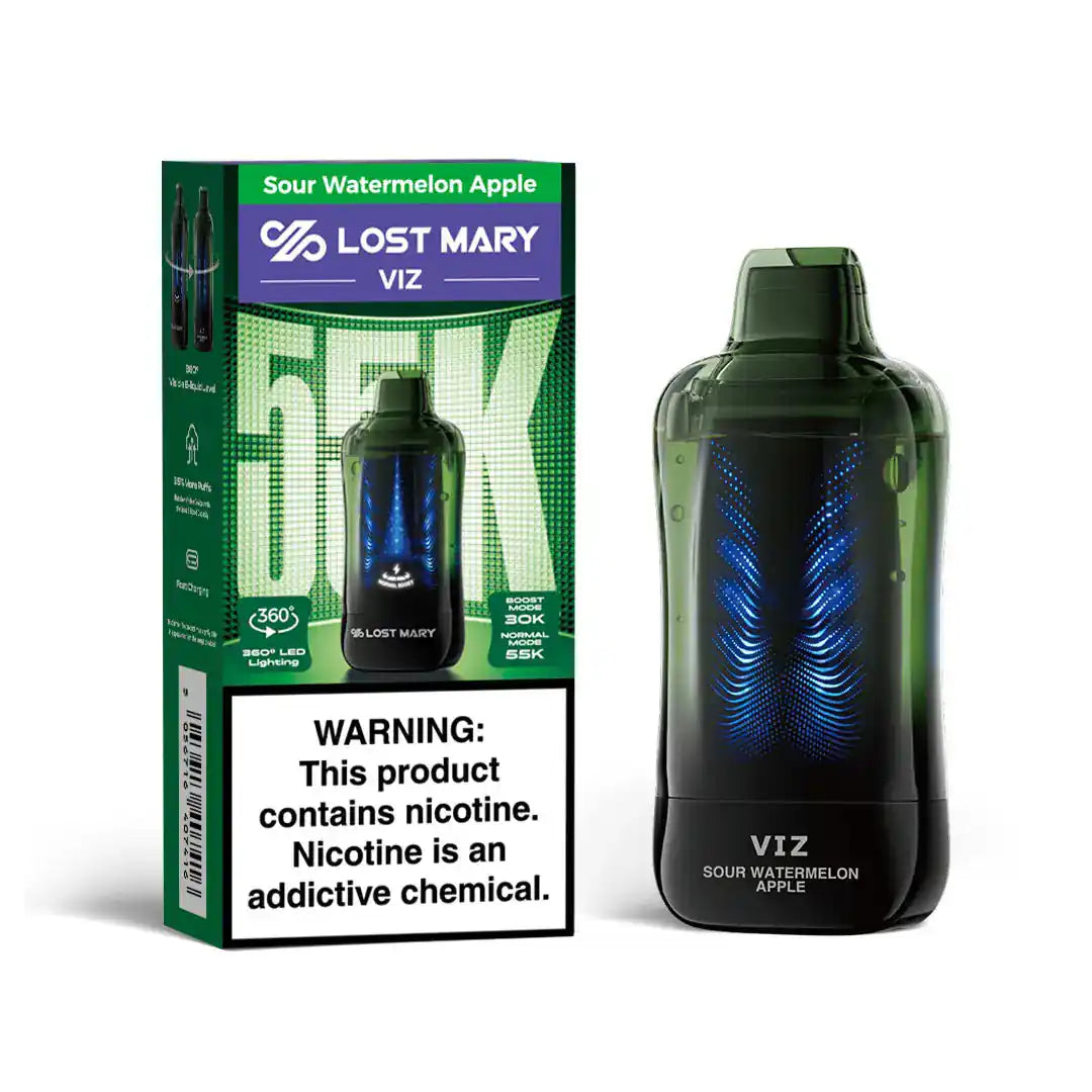 Sour Watermelon Apple - Lost Mary VIZ 55k Disposable Vape JellyPuffs