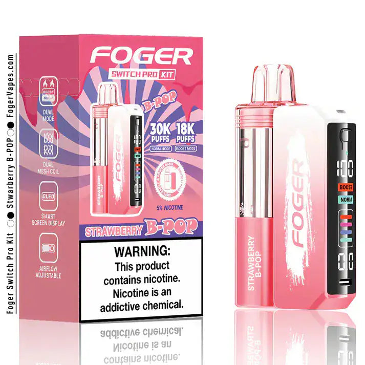 Strawberry B-Pop - Foger Switch Pro 30K Disposable Kit JellyPuffs