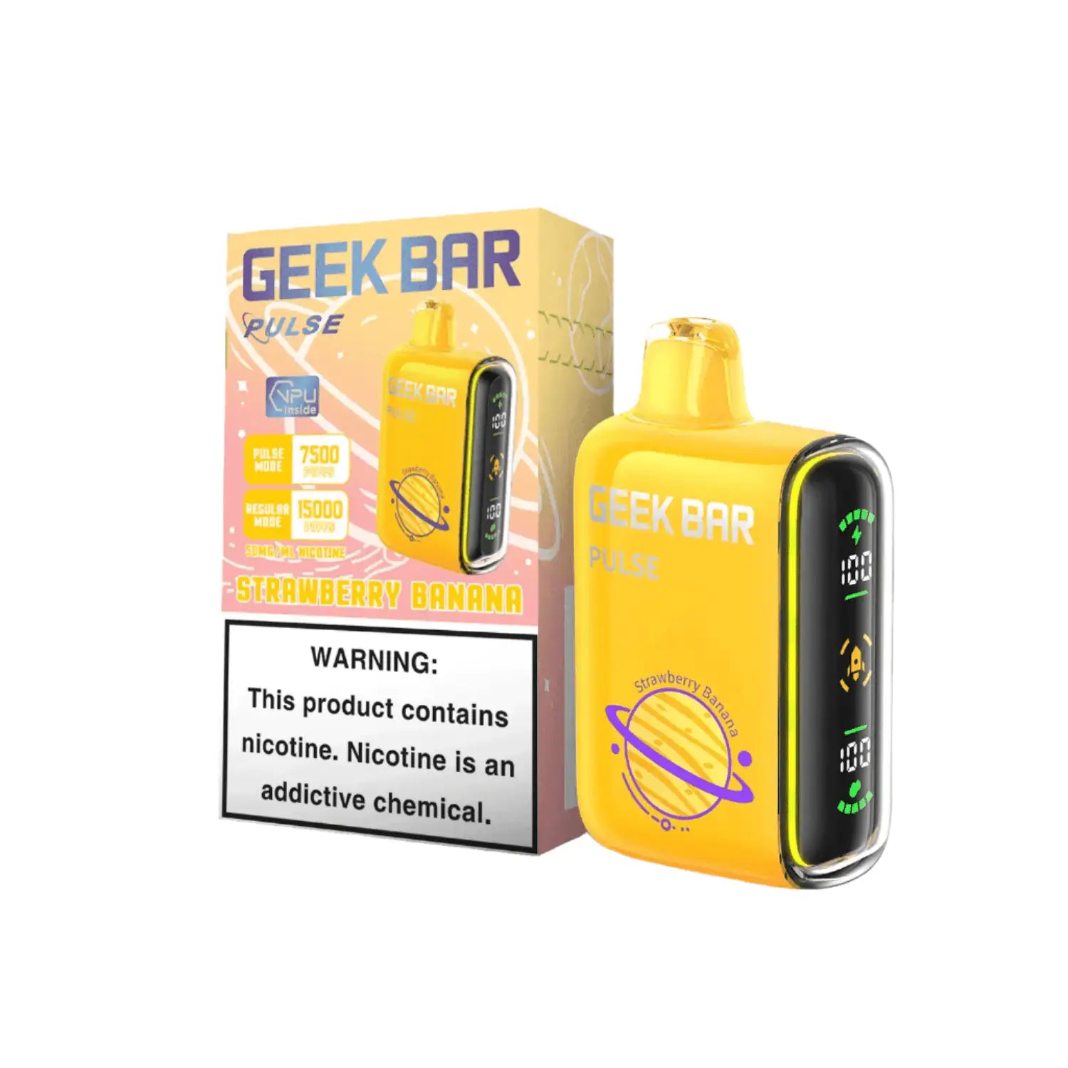 Strawberry Banana - Geek Bar Pulse 15k Disposable Vape JellyPuffs