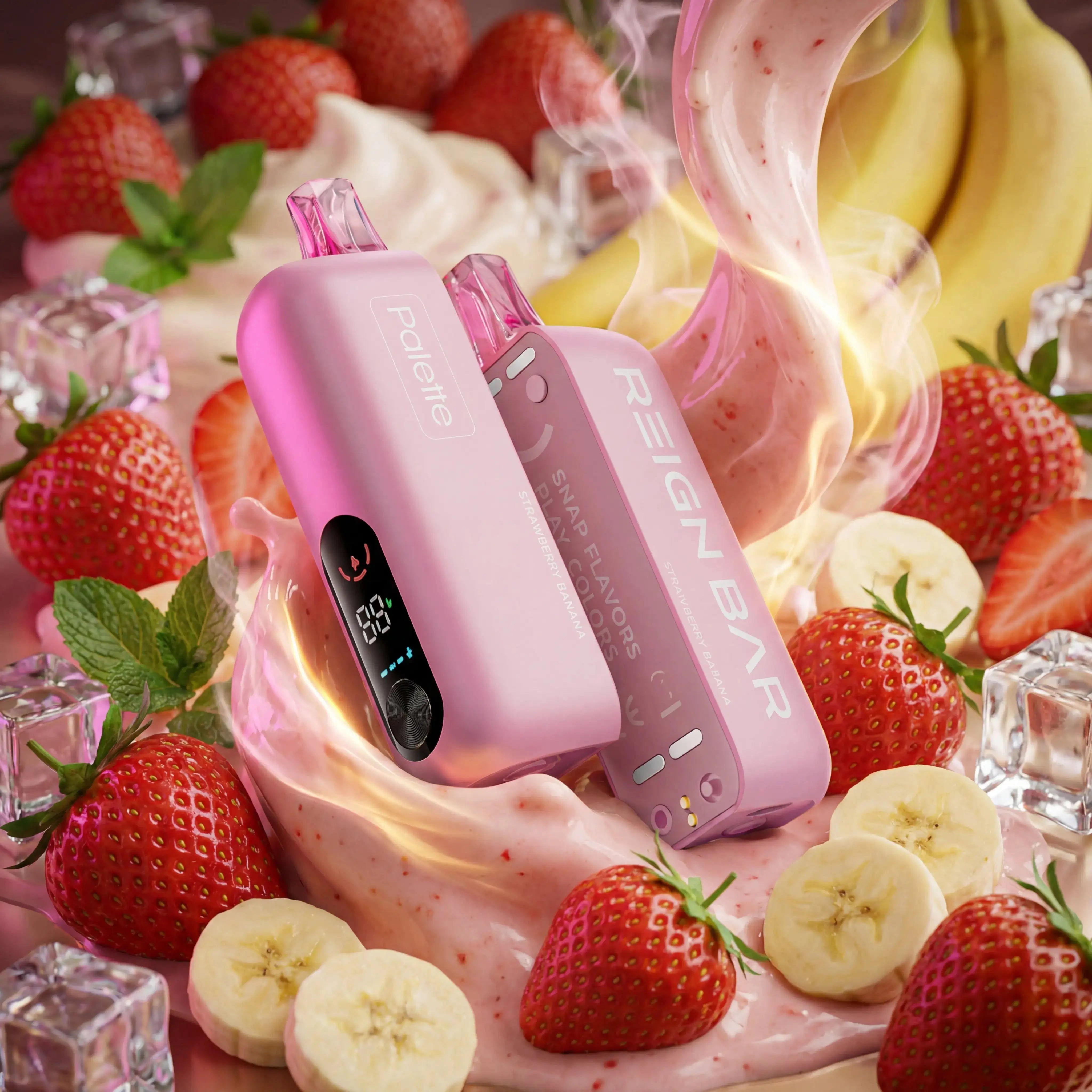 Strawberry Banana - Reign Bar Palette 50k Disposable Vape JellyPuffs