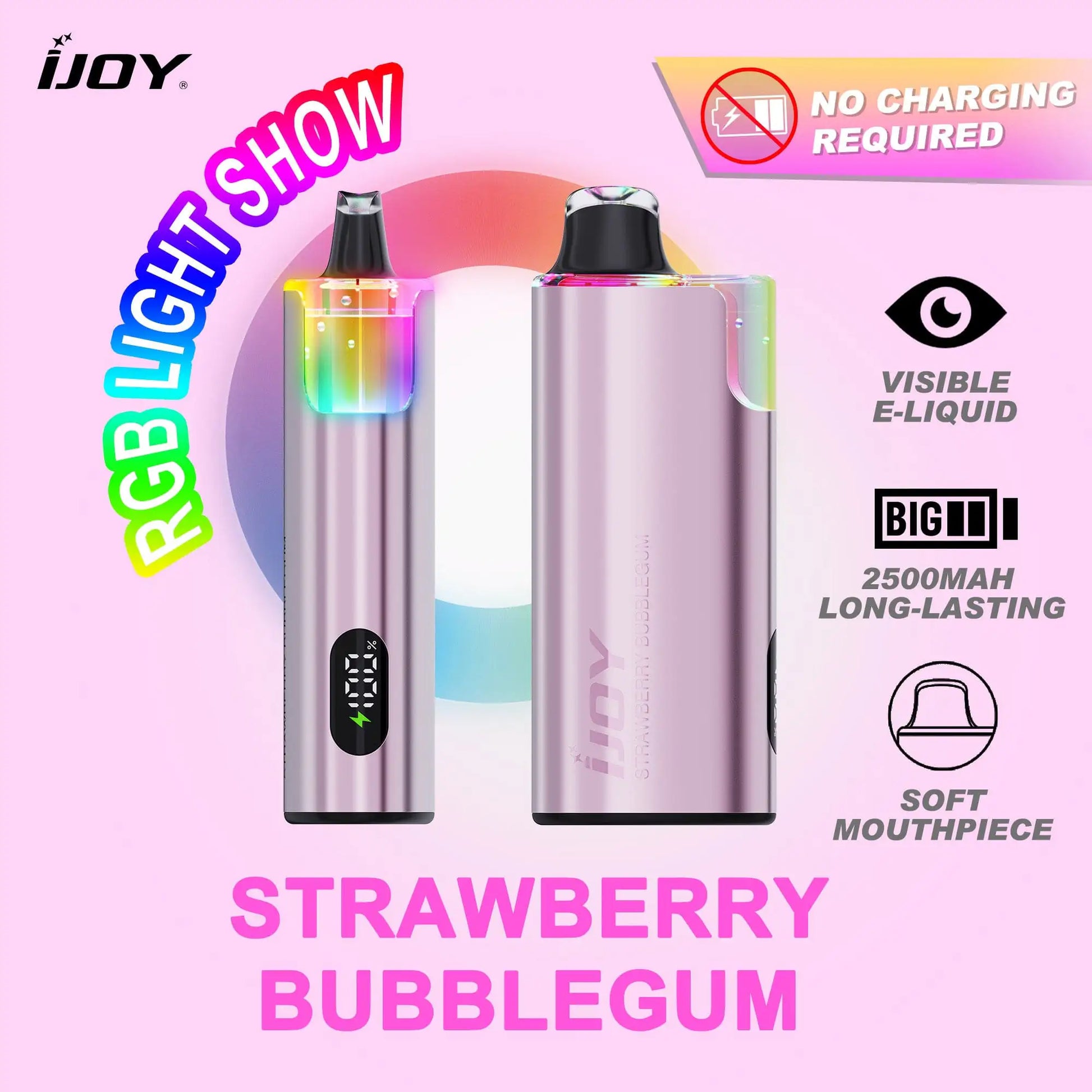 Strawberry Bubblegum - iJoy IO50000 Disposable Vape JellyPuffs