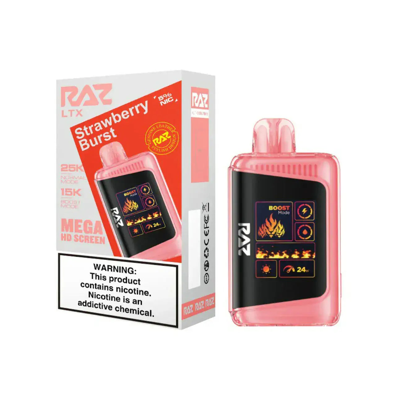 Strawberry Burst - RAZ LTX DC25000 Disposable Vape JellyPuffs