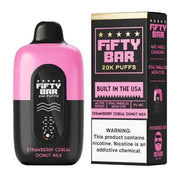 Strawberry Cereal Donut Milk - Fifty Bar 20K Disposable Vape JellyPuffs
