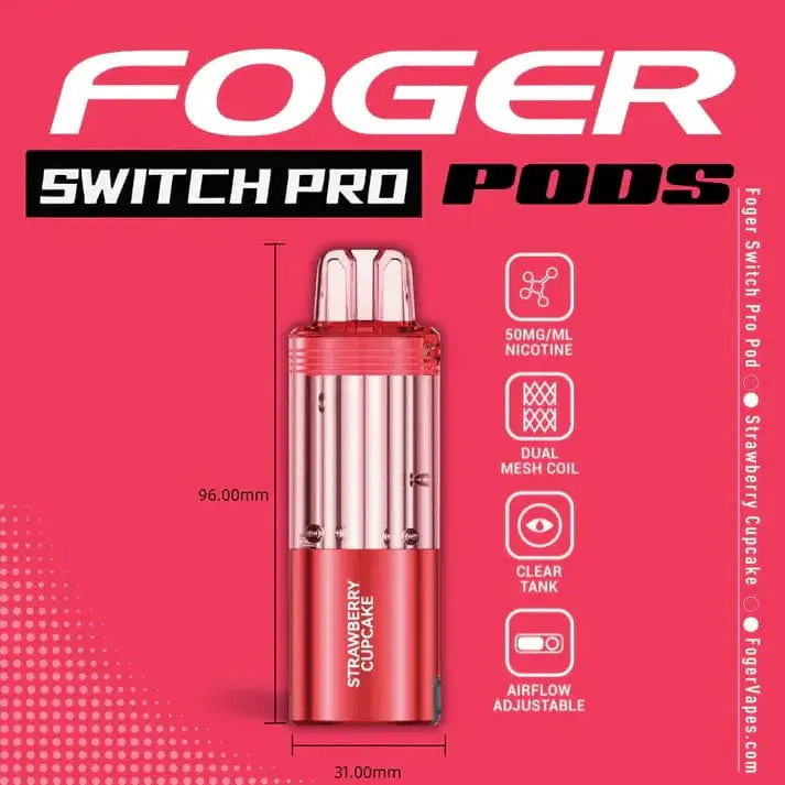Strawberry Cupcake - Foger Switch Pro 30K Disposable Pod JellyPuffs