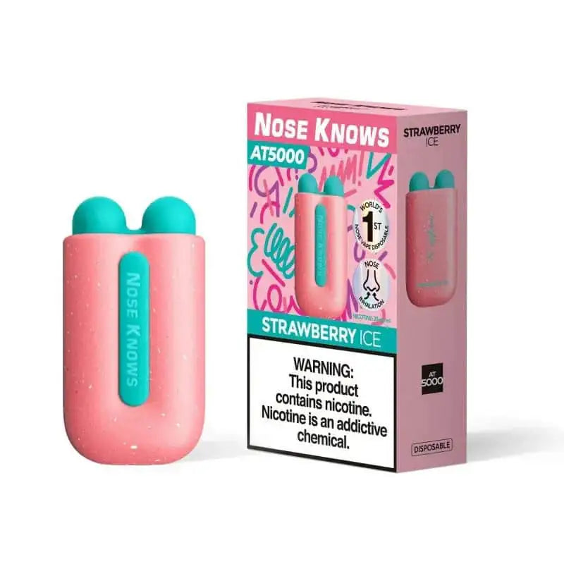 Strawberry Ice - Nose Knows AT5000 Disposable Vape JellyPuffs