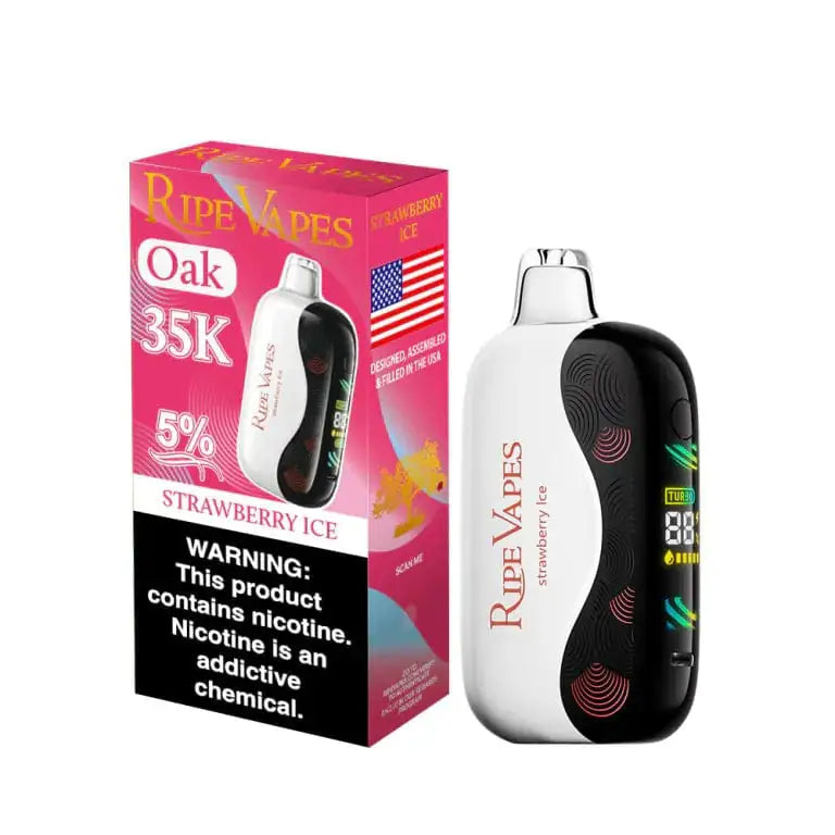 Strawberry Ice - Ripe Vapes Oak 35k Disposable JellyPuffs