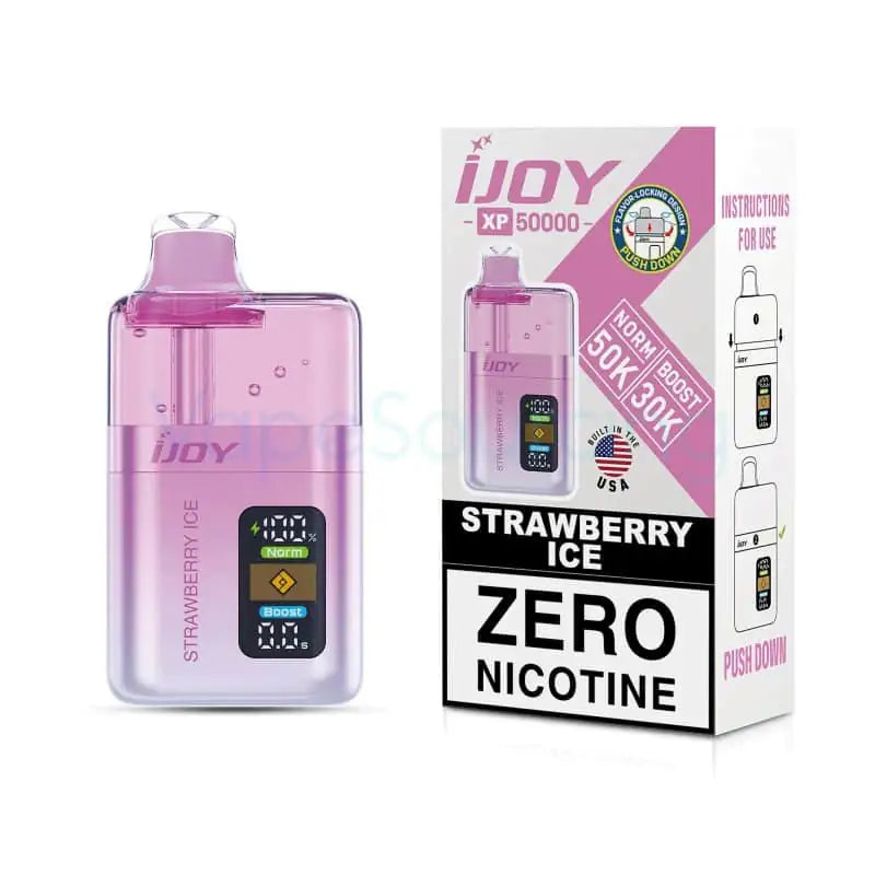 Strawberry Ice - iJoy XP50000 Zero Nicotine Disposable Vape JellyPuffs