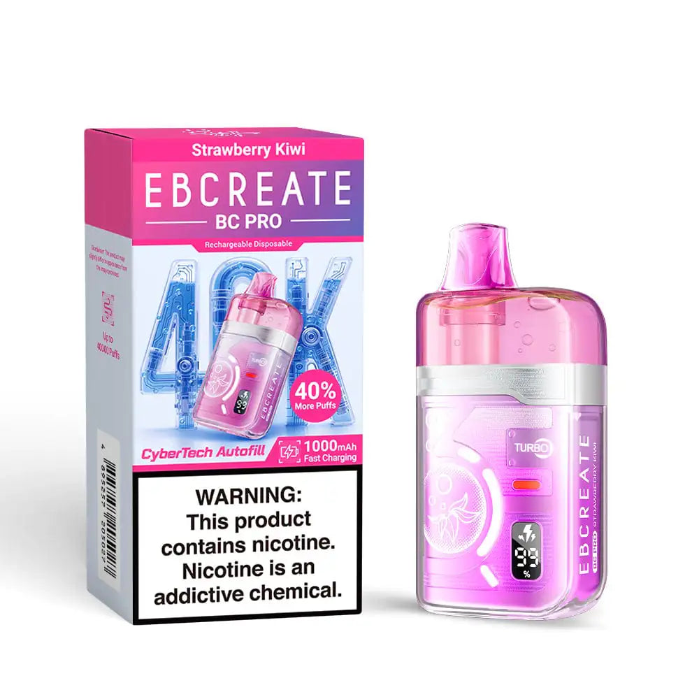 Strawberry Kiwi - EBCREATE BC Pro 40K Disposable Vape JellyPuffs
