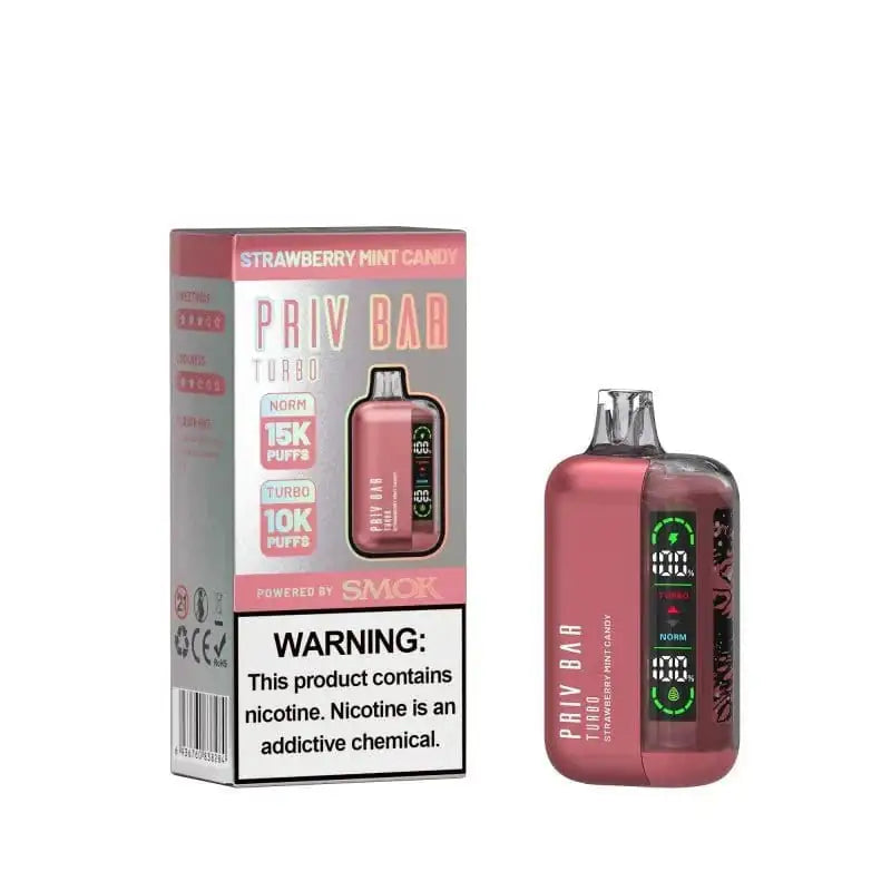 Strawberry Mint Candy - Priv Bar Turbo 15k Disposable JellyPuffs
