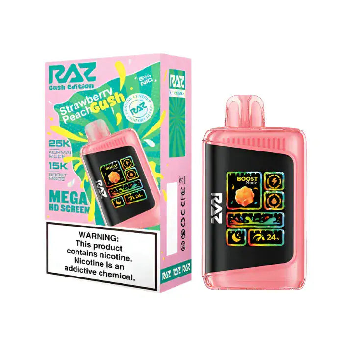 Strawberry Peach Gush - RAZ LTX DC25000 Disposable Vape JellyPuffs
