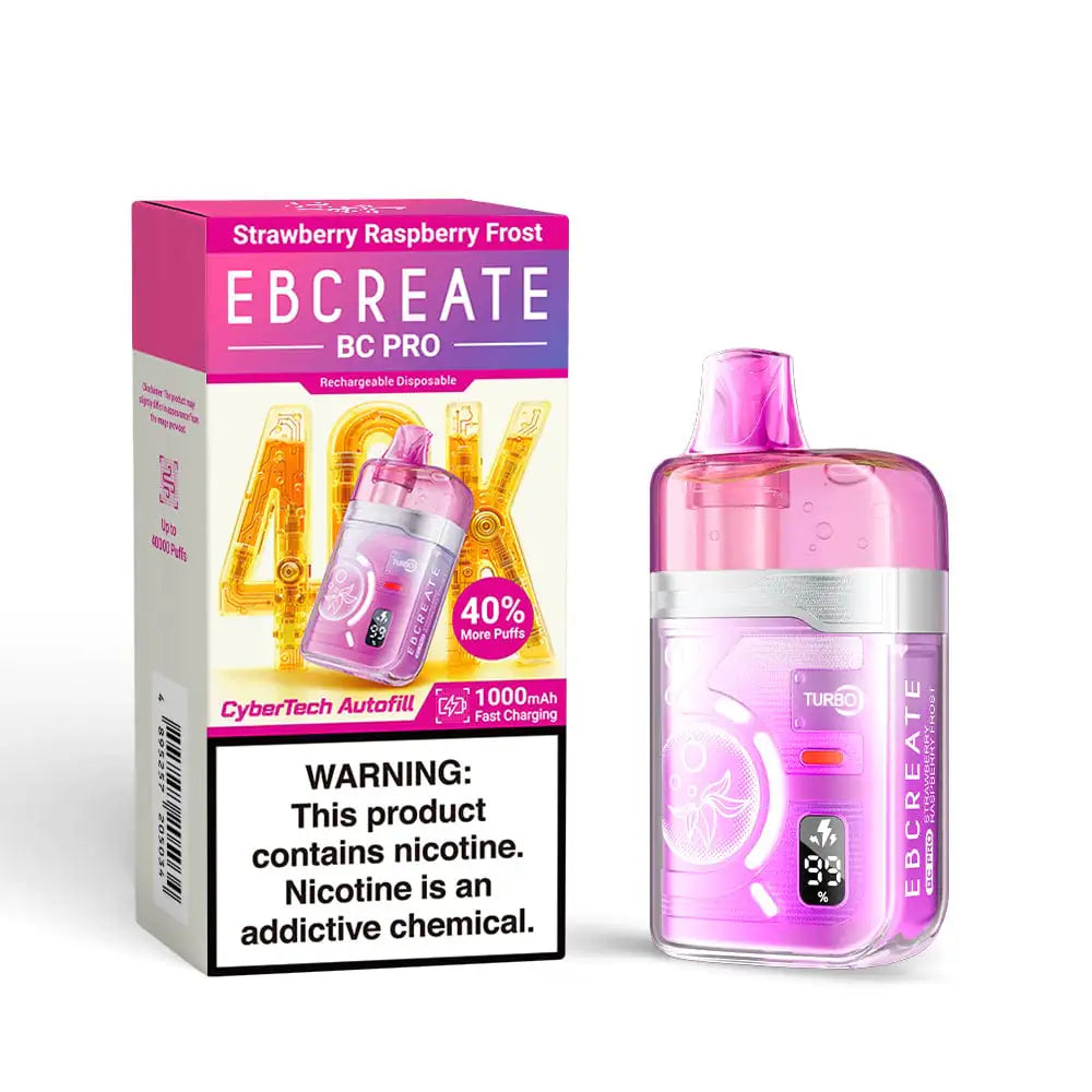 Strawberry Raspberry Frost - EBCREATE BC Pro 40K Disposable Vape JellyPuffs