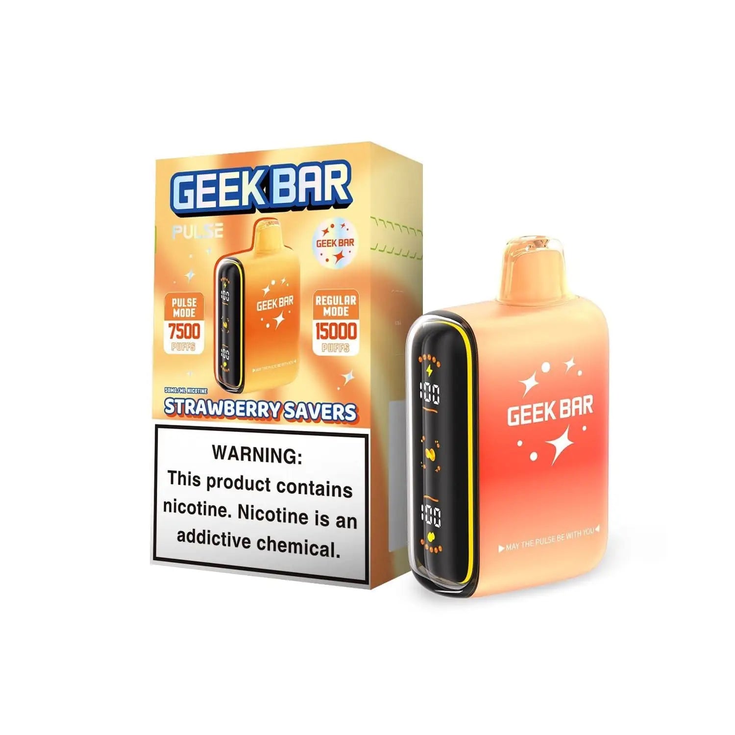 Strawberry Savers - Geek Bar Pulse 15k Disposable Vape JellyPuffs