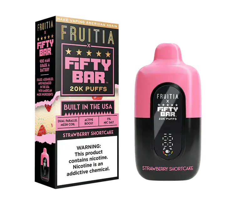 Strawberry Shortcake - Fifty Bar 20K Disposable Vape JellyPuffs