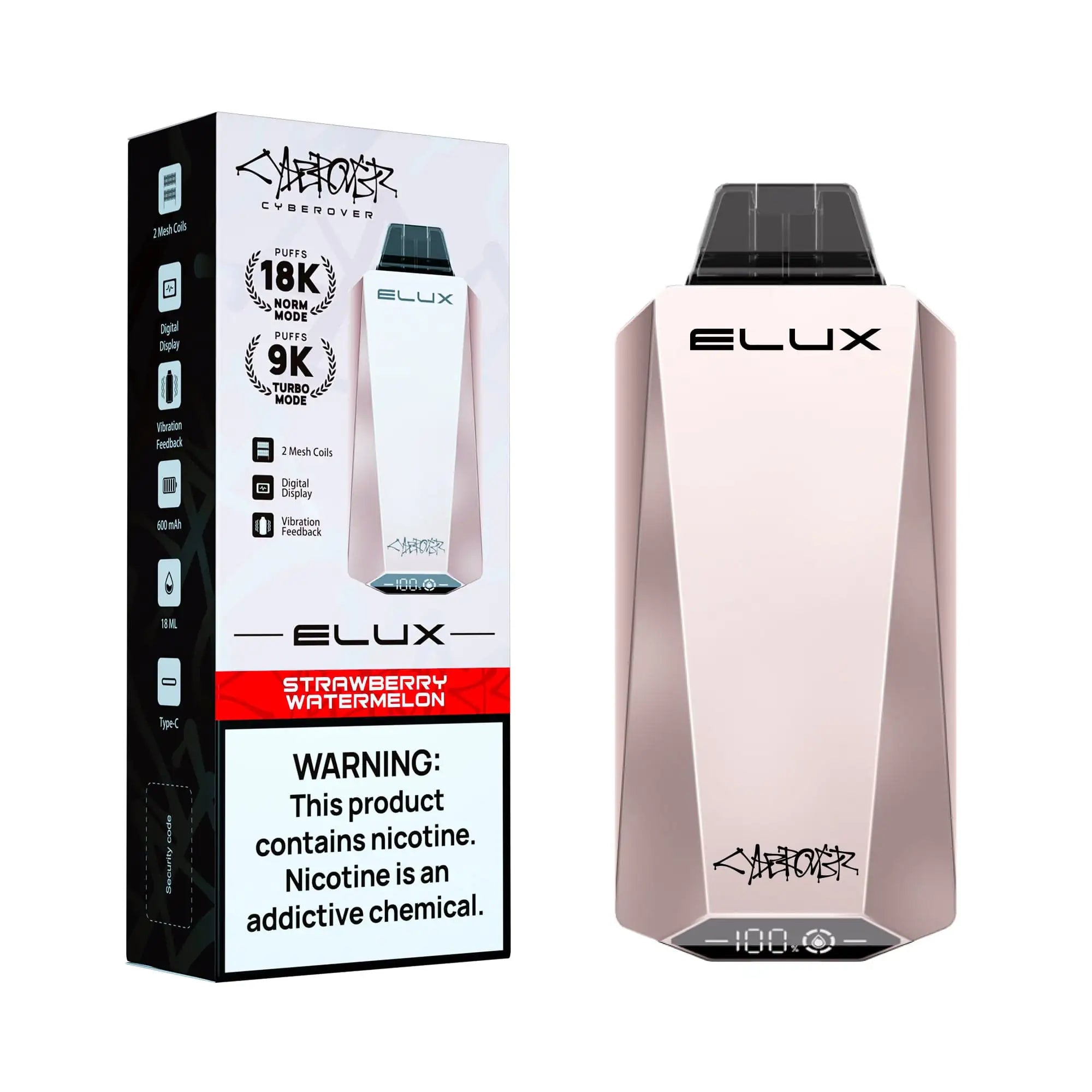 Strawberry Watermelon - ELUX Cyberover 18K Disposable JellyPuffs