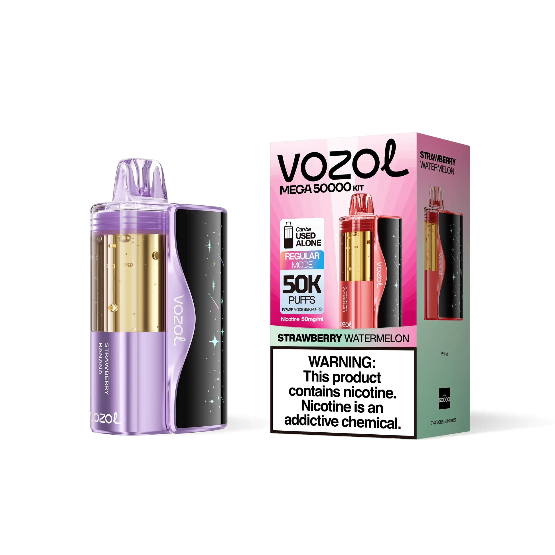 Strawberry Watermelon - Vozol Mega 50k Disposable Vape Kit JellyPuffs