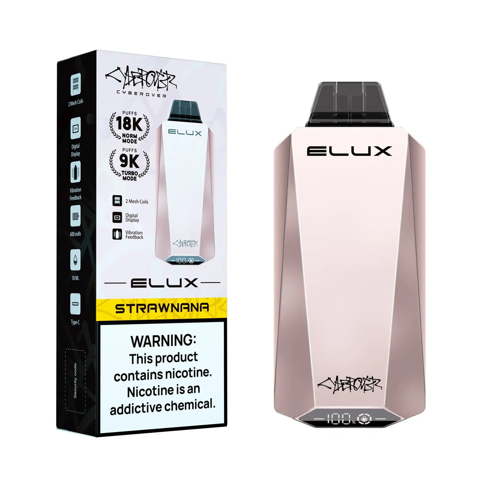 Strawnana - ELUX Cyberover 18K Disposable JellyPuffs