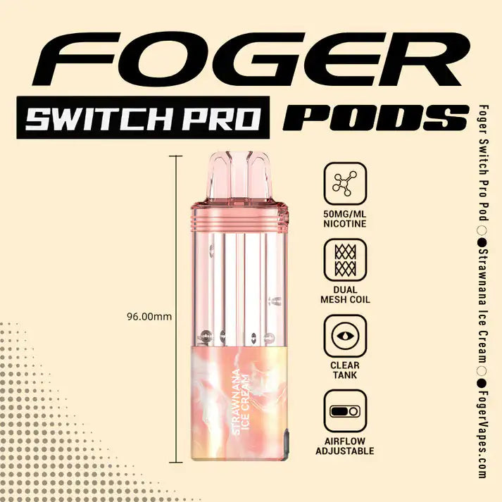 Strawnana Ice Cream - Foger Switch Pro 30K Disposable Pod